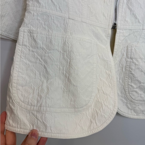 Bazar par Christian Lacroix White Y2K quilted texture o-ring Blazer - Picture 5 of 11